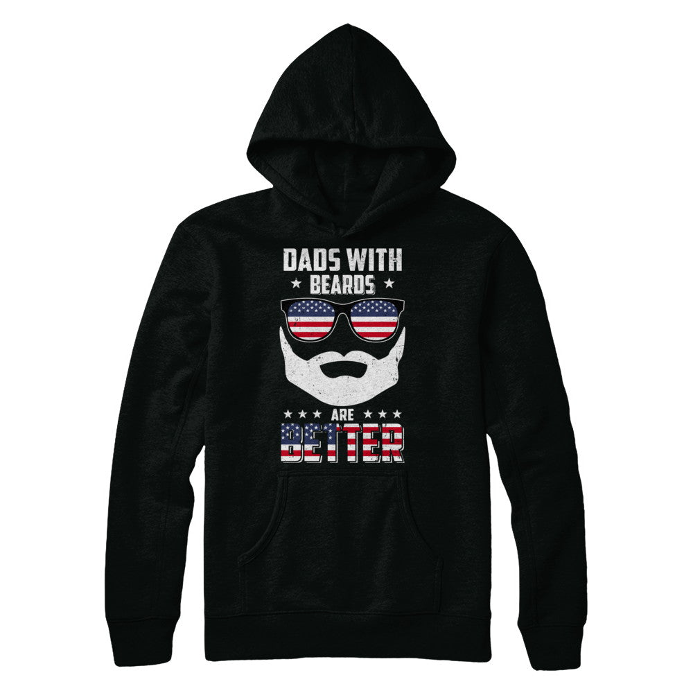 Dads With Beards Are Better American Flag Fathers Day T-Shirt & Hoodie | Teecentury.com