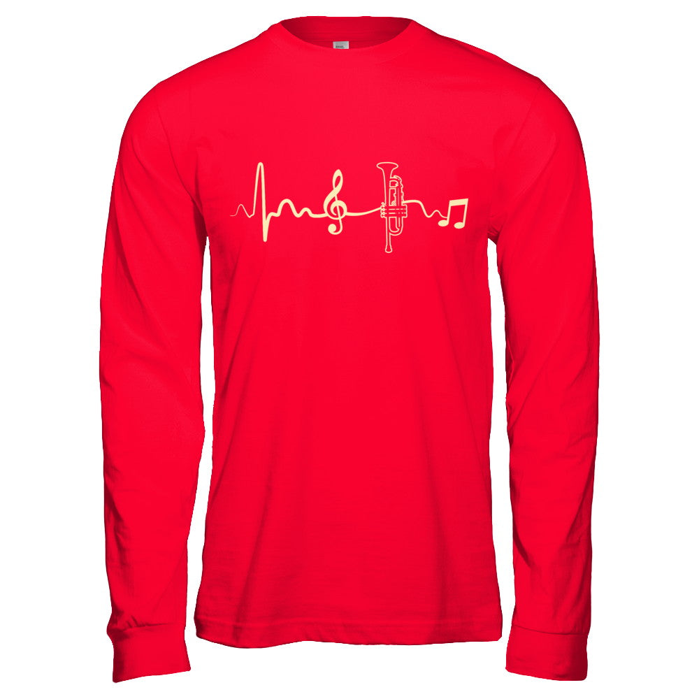 Trumpet Heartbeat Musician T-Shirt & Hoodie | Teecentury.com