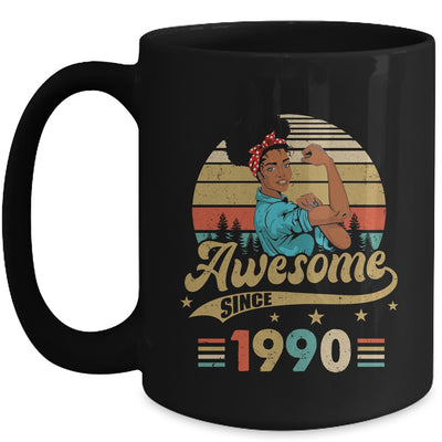 33 Year Old Awesome Since 1990 33rd Birthday Black Women Mug | teecentury