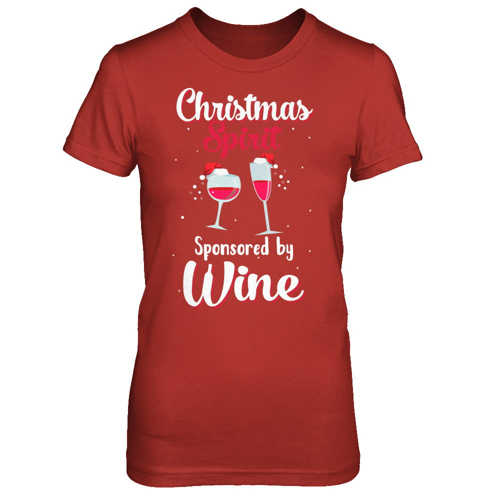 Holiday Party Christmas Spirit Sponsored By Wine T-Shirt & Sweatshirt | Teecentury.com