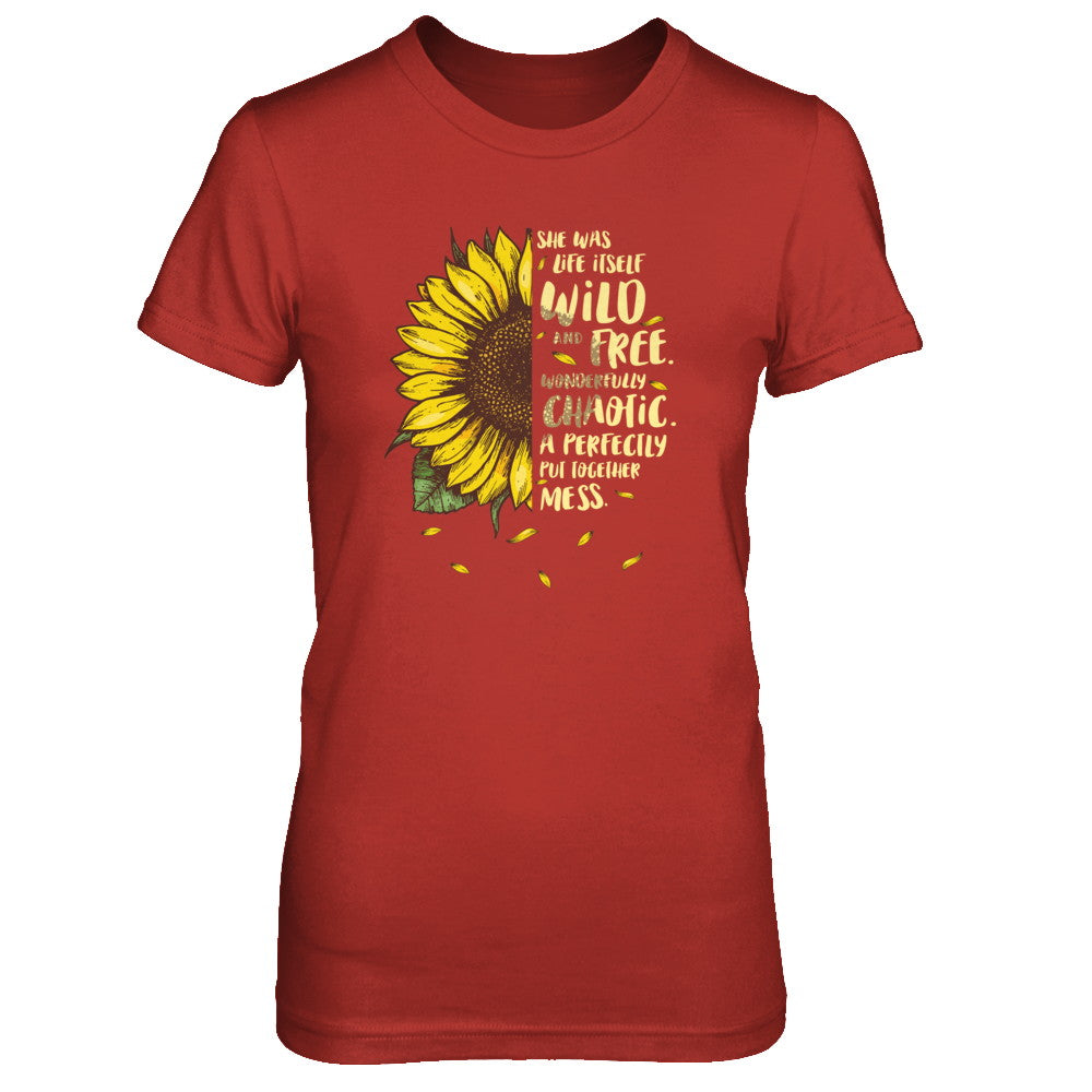 She Was Life Itself Wild And Free Vintage Sunflower T-Shirt & Tank Top | Teecentury.com
