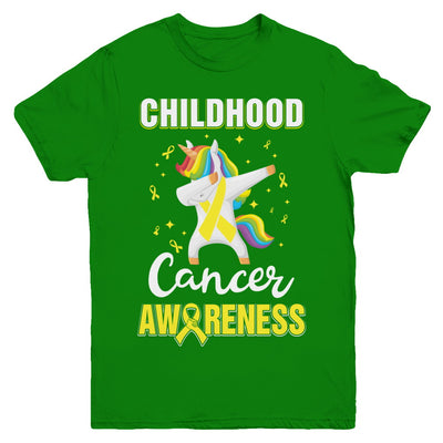 Inspirational Childhood Cancer Awareness Unicorn Support Youth Youth Shirt | Teecentury.com