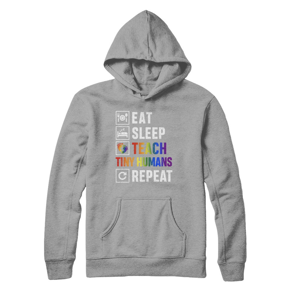 Eat Sleep Teach Tiny Humans Repeat Mommy T-Shirt & Hoodie | Teecentury.com