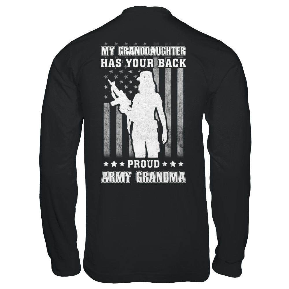 My Granddaughter Has Your Back Proud Proud Army Grandma T-Shirt & Hoodie | Teecentury.com