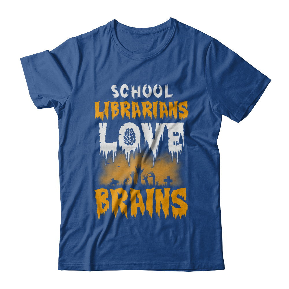School Librarians Love Brains Halloween Costume T-Shirt & Hoodie | Teecentury.com