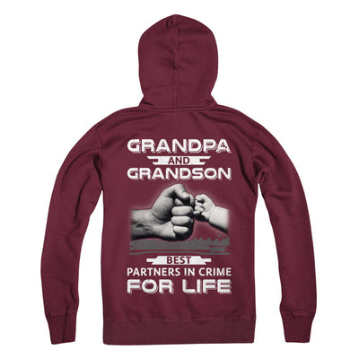 Grandpa And Grandson Best Partners In Crime For Life T-Shirt & Hoodie | Teecentury.com