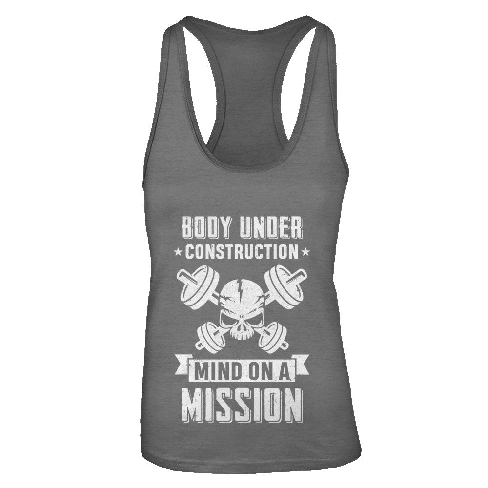 Body Under Construction Mind On A Mission Weight Lifting T-Shirt & Tank Top | Teecentury.com