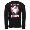 I'm Just Here For The Boos Halloween Wine T-Shirt & Hoodie | Teecentury.com