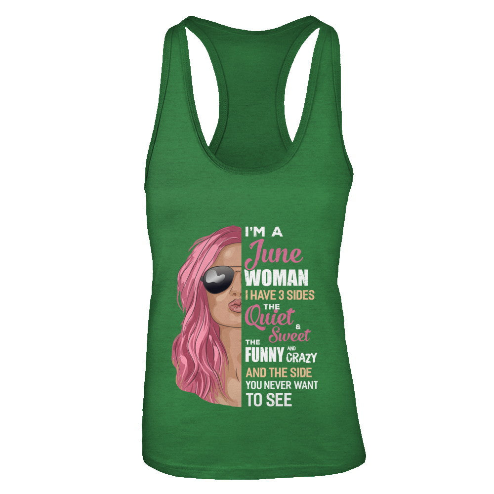 June Girl I Am Who I Am Funny Birthday Gift T-Shirt