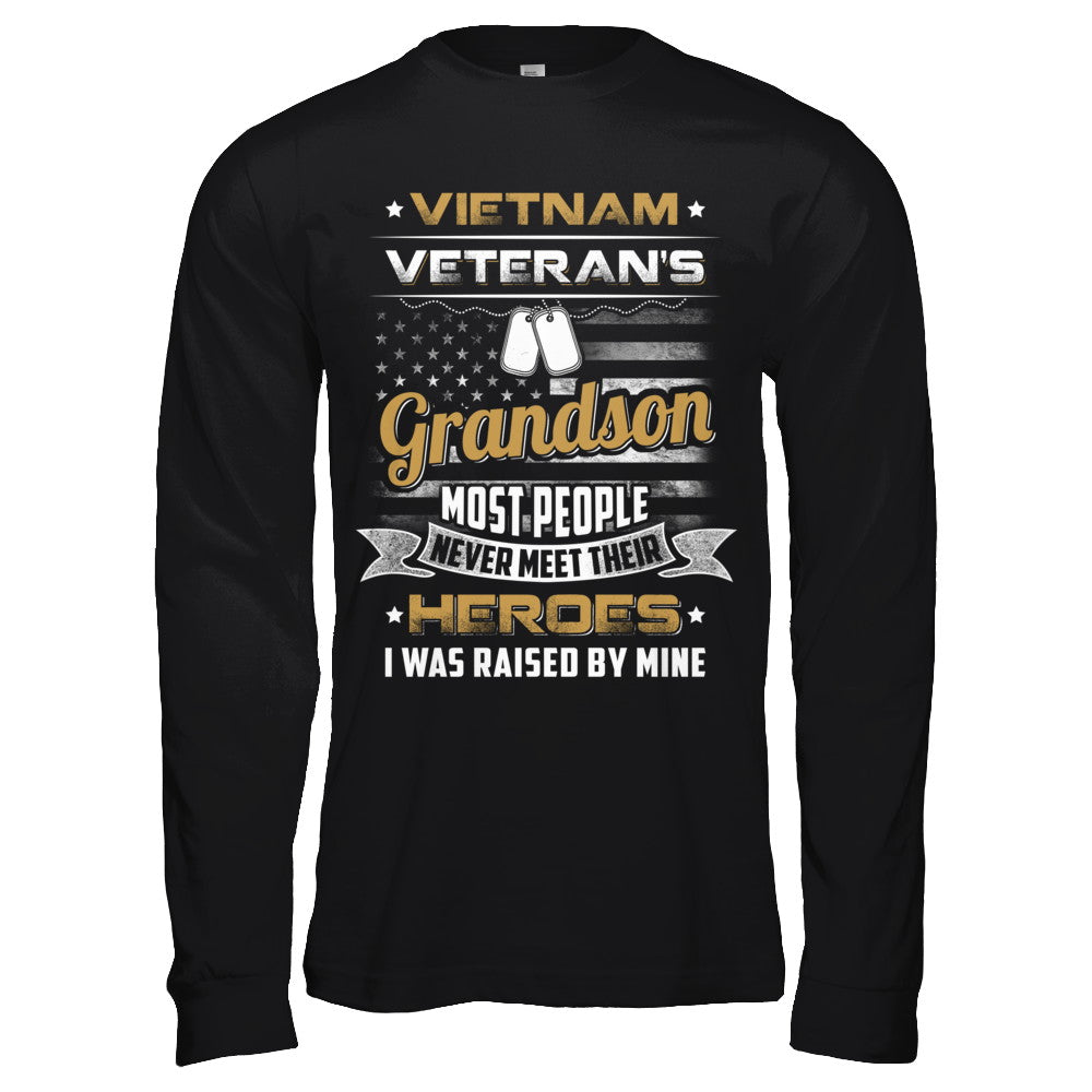 Vietnam Veteran's Grandson I Was Raised By Mine T-Shirt & Hoodie | Teecentury.com