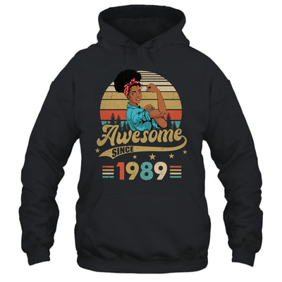 34 Year Old Awesome Since 1989 34th Birthday Black Women Shirt & Tank Top | teecentury