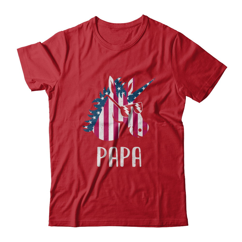 Patriotic Papa Unicorn Americorn 4Th Of July T-Shirt & Hoodie | Teecentury.com