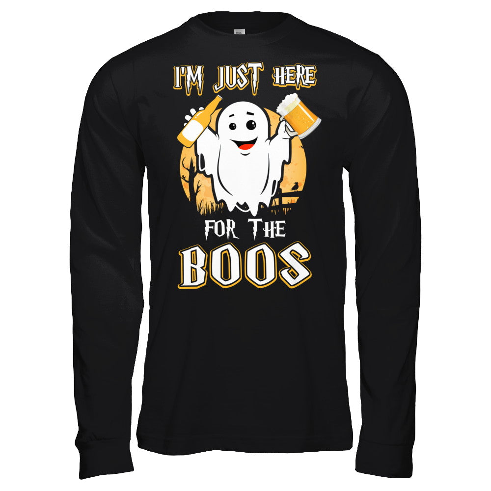 I'm Just Here For The Boos Halloween Beer T-Shirt & Hoodie | Teecentury.com