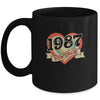 35th Birthday Gifts Classic Retro Heart Vintage 1987 Mug Coffee Mug | Teecentury.com