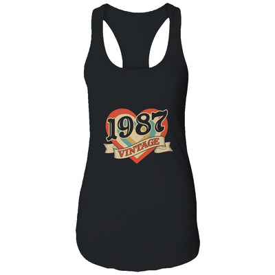 35th Birthday Gifts Classic Retro Heart Vintage 1987 T-Shirt & Tank Top | Teecentury.com