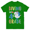 Diving Into 4th Grade Back To School Shark Youth Youth Shirt | Teecentury.com