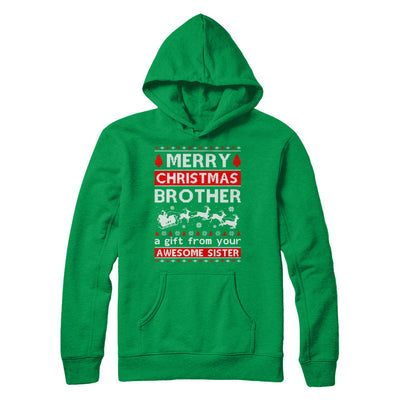 Merry Christmas Brother A Gift From Your Sister Sweater T-Shirt & Sweatshirt | Teecentury.com