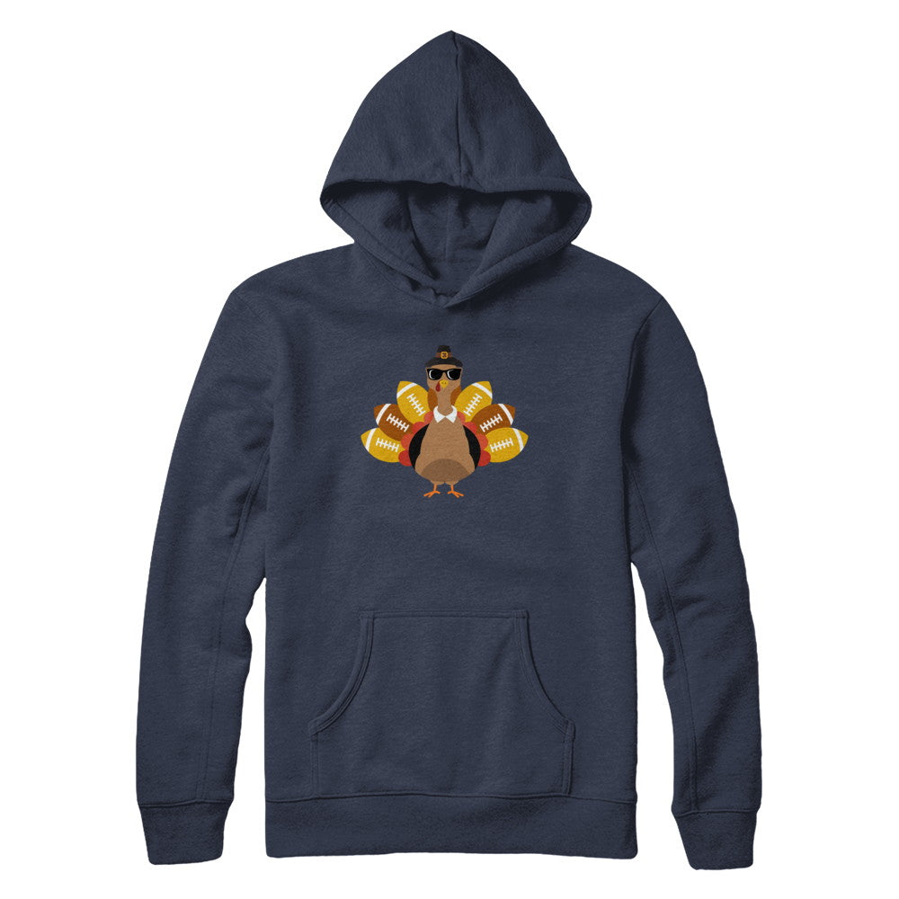 Turkey And Football Thankful Funny Thanksgiving T-Shirt & Hoodie | Teecentury.com
