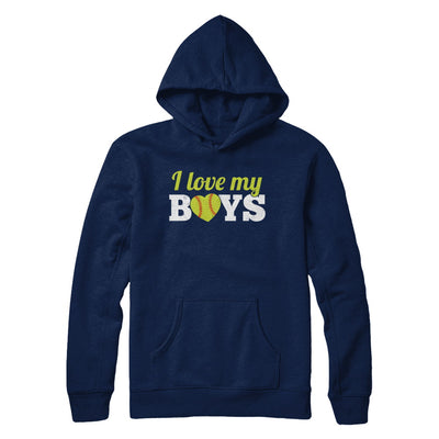 Love My Boys Mom And Dad Softball T-Shirt & Hoodie | Teecentury.com