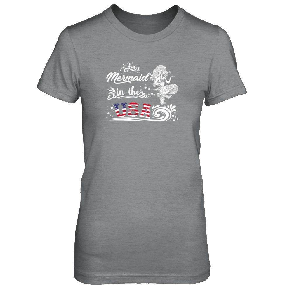 Mermaid In The Usa Flag T-Shirt & Tank Top | Teecentury.com