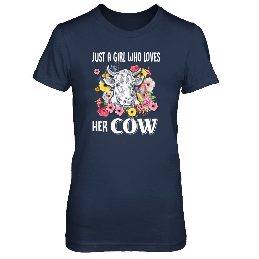 Just A Girl Who Loves Her Cow T-Shirt & Tank Top | Teecentury.com