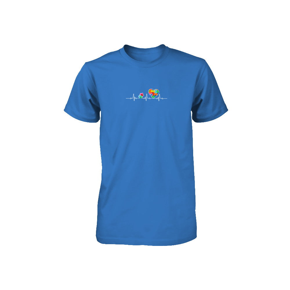 Autism Puzzle Heartbeat Autism Awareness Youth Youth Shirt | Teecentury.com