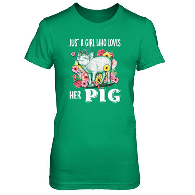 Just A Girl Who Loves Her Pig T-Shirt & Tank Top | Teecentury.com