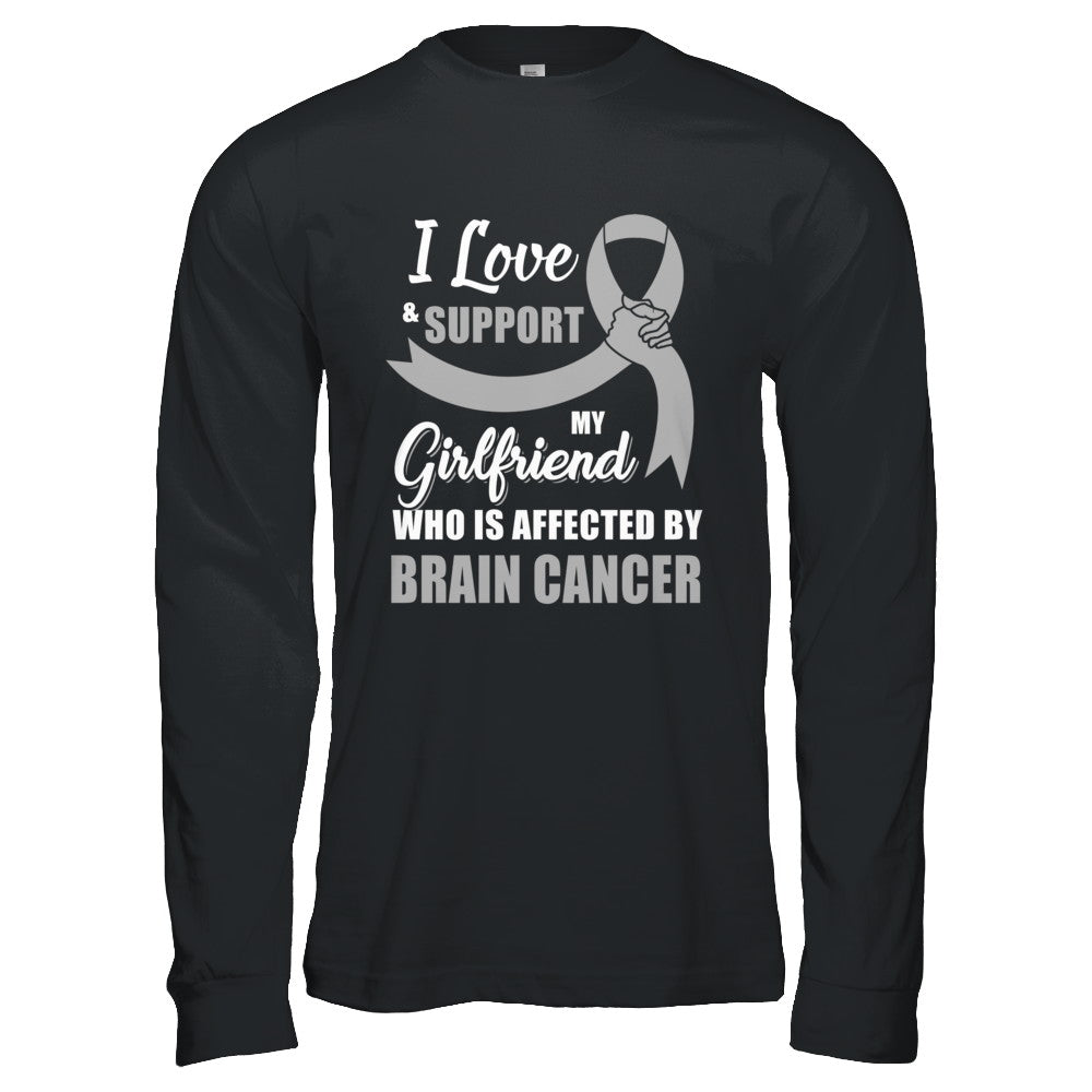Brain Cancer Awareness Support Grey Girlfriend Boyfriend T-Shirt & Hoodie | Teecentury.com