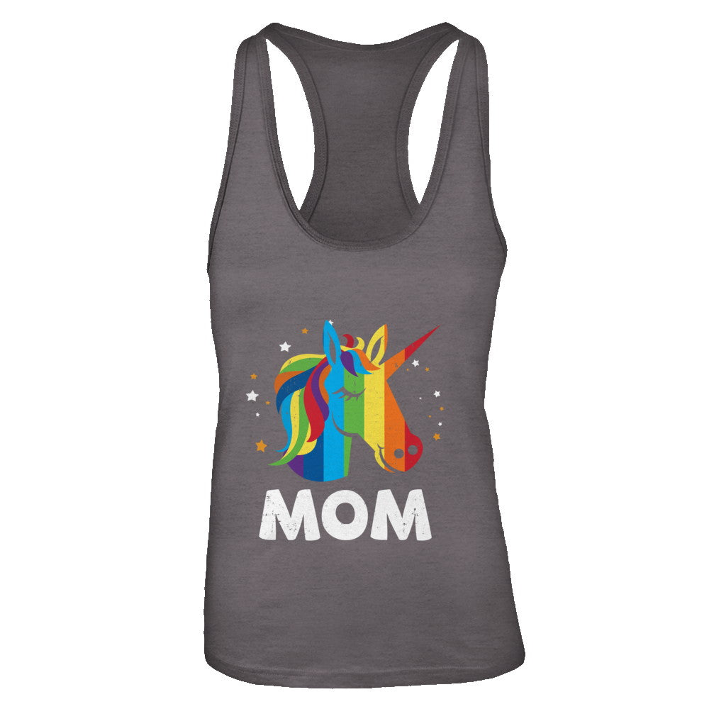 LGBT Pride Lesbian Gay Proud Mom Unicorn T-Shirt & Tank Top | Teecentury.com