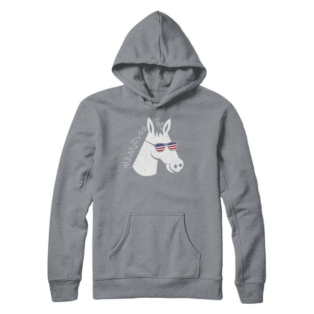 July 4Th Patriotic USA American Flag With Horse T-Shirt & Hoodie | Teecentury.com