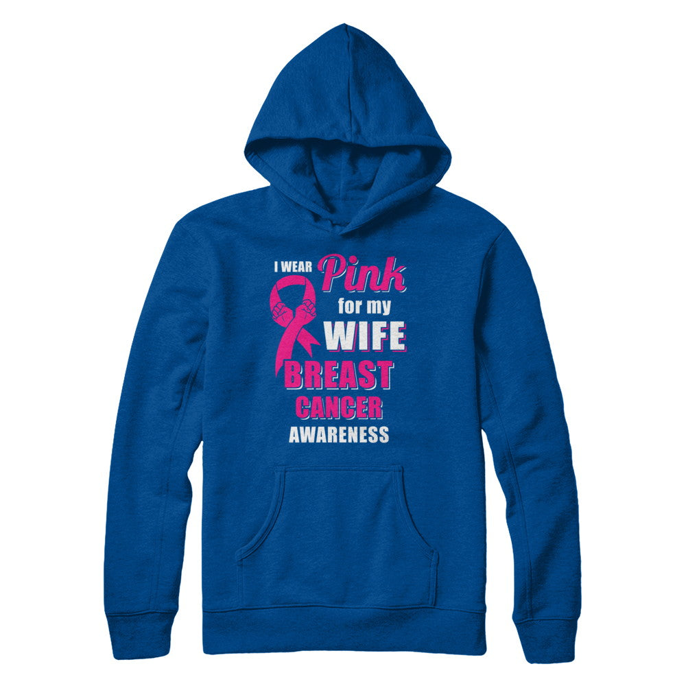 I Wear Pink For My Wife Breast Cancer Husband T-Shirt & Hoodie | Teecentury.com