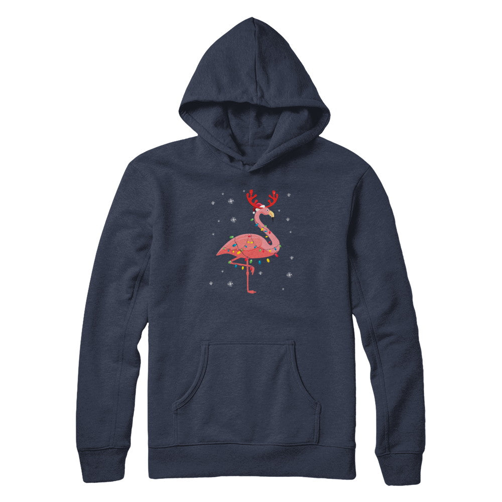 Santa Hat Flamingo Reindeer Christmas Gifts T-Shirt & Hoodie | Teecentury.com