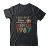 35th Birthday 35 Years Old Legendary Since March 1987 T-Shirt & Hoodie | Teecentury.com