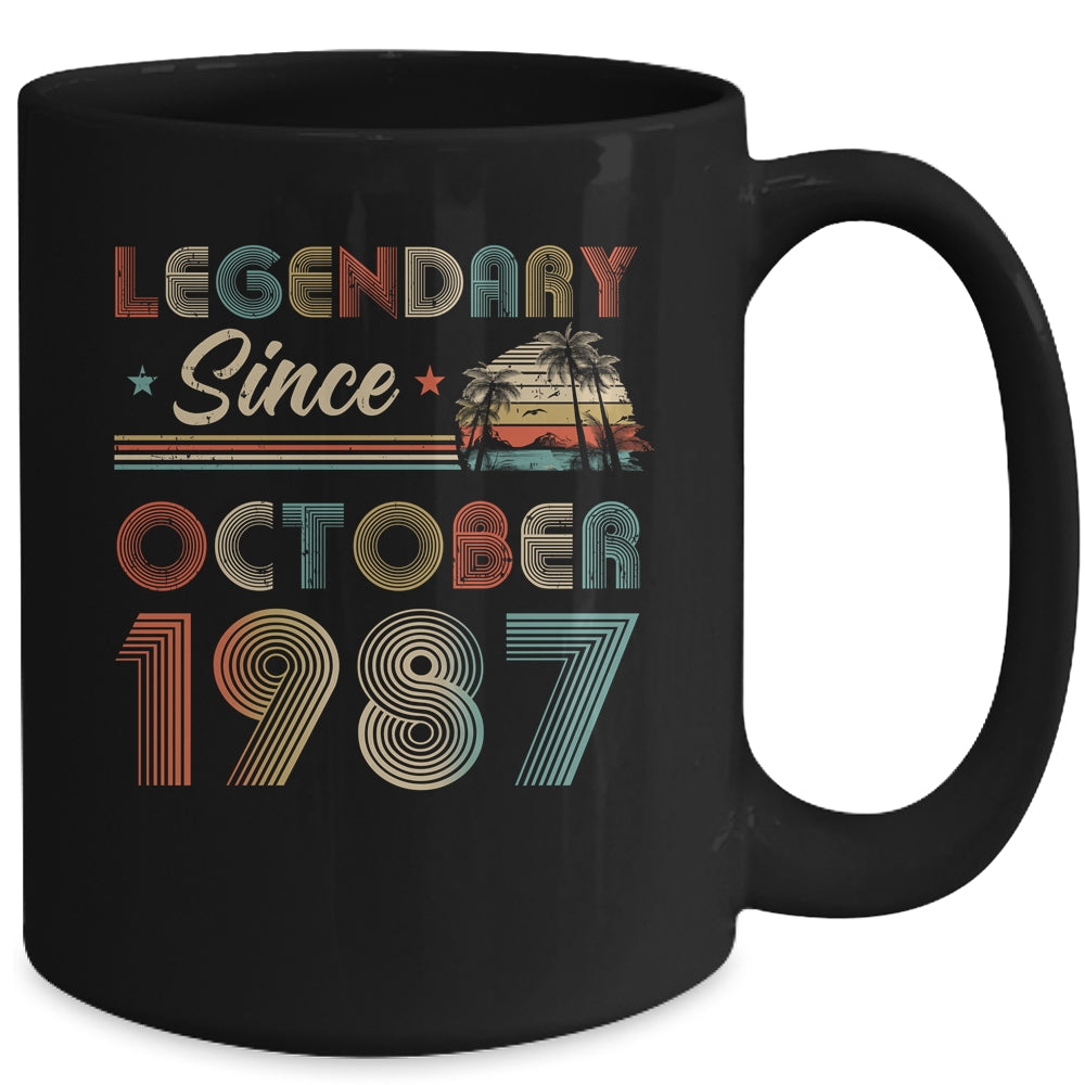 35th Birthday 35 Years Old Legendary Since October 1987 Mug Coffee Mug | Teecentury.com