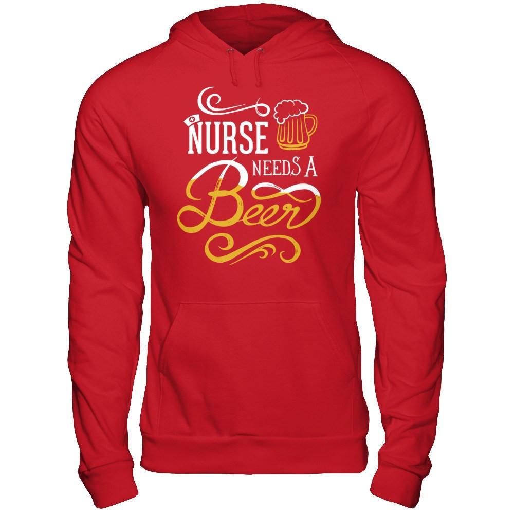 Nurse Needs A Beer T-Shirt & Hoodie | Teecentury.com