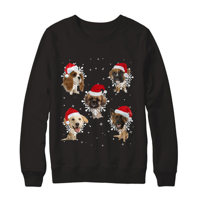 Cute Dog's Christmas Snowflakes Cat Claus T-Shirt & Sweatshirt | Teecentury.com