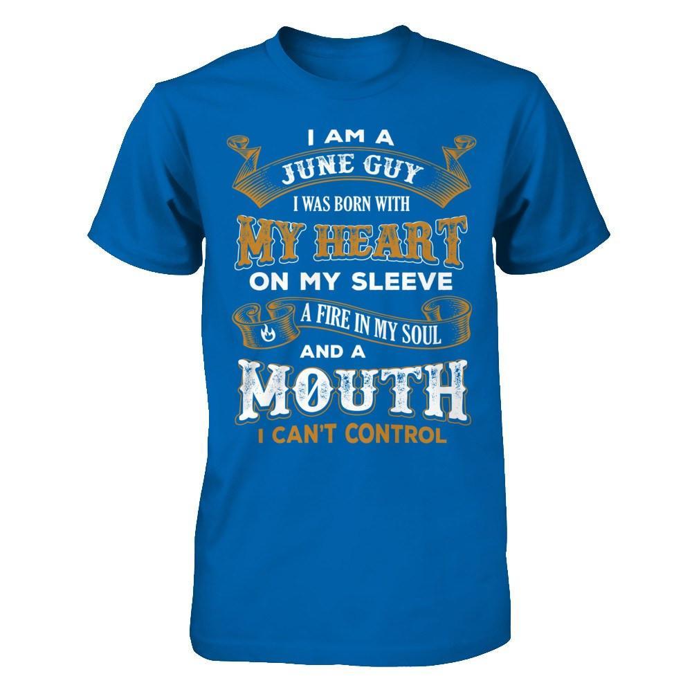 I'm A June Guy I Was Born With My Heart Birthday T-Shirt & Hoodie | Teecentury.com