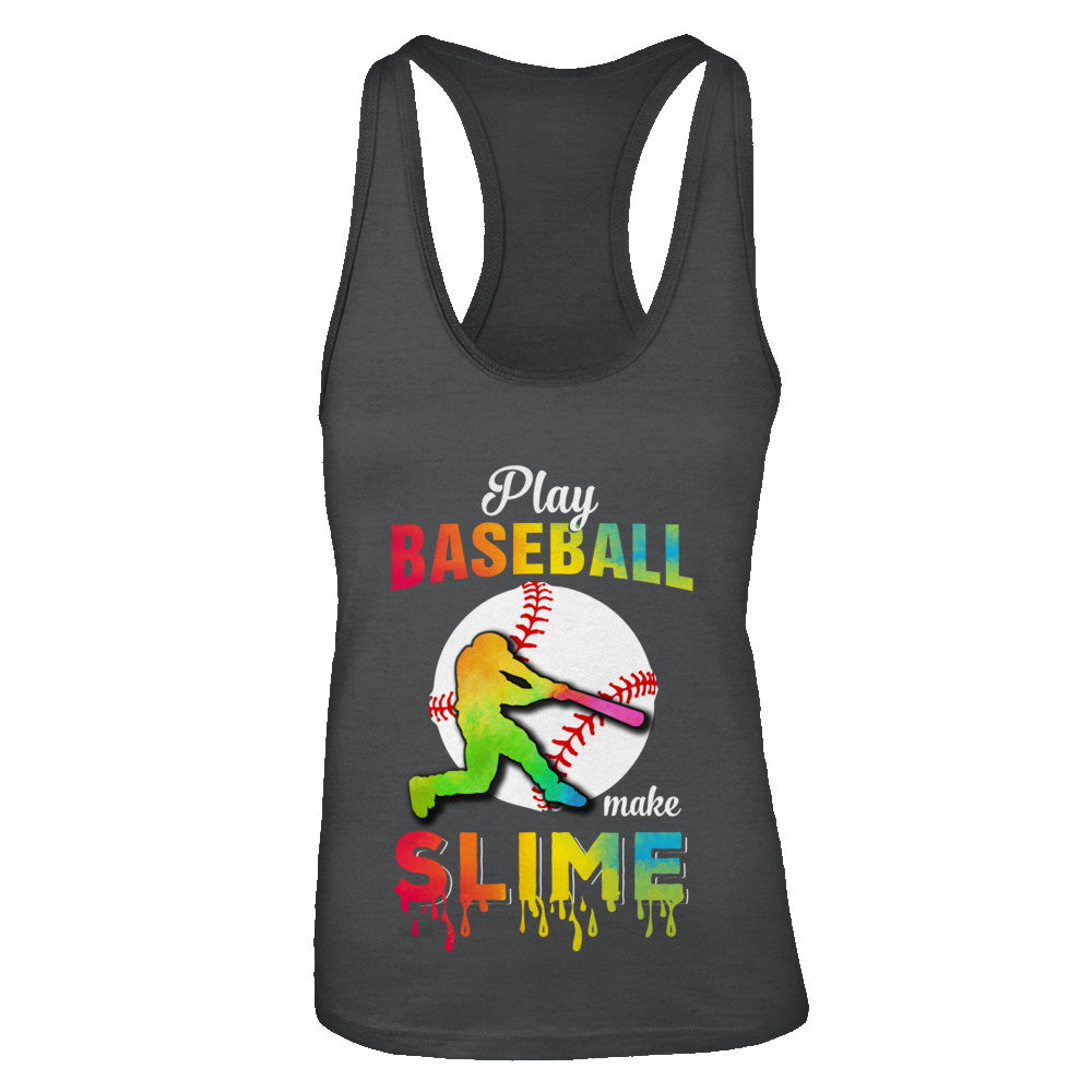 Play Baseball Make Slime Watercolor For Girl Women T-Shirt & Tank Top | Teecentury.com