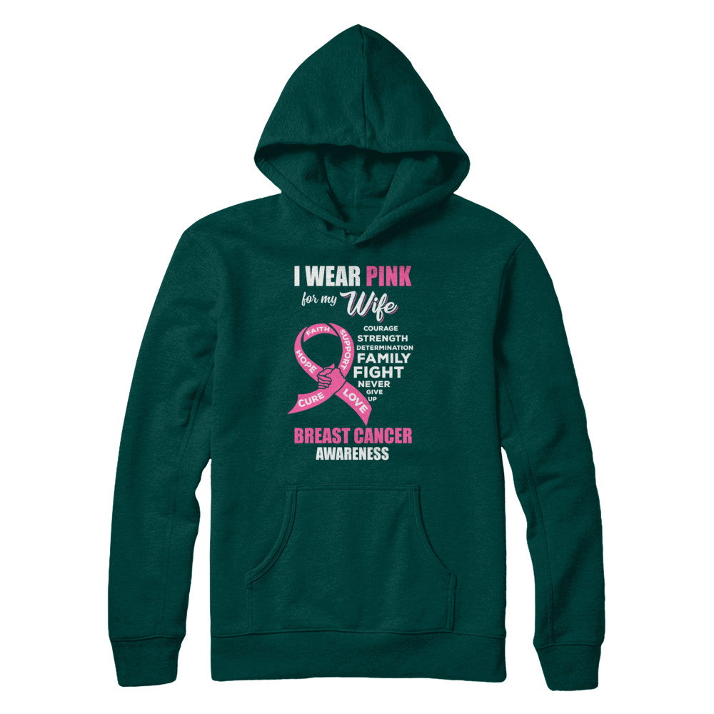 Breast Cancer I Wear Pink For My Wife Husband T-Shirt & Hoodie | Teecentury.com