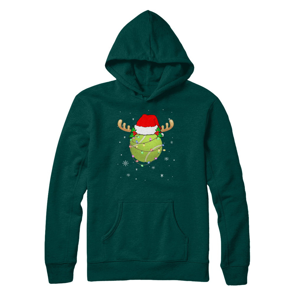 Santa Hat Tennis Reindeer Christmas Gifts T-Shirt & Sweatshirt | Teecentury.com
