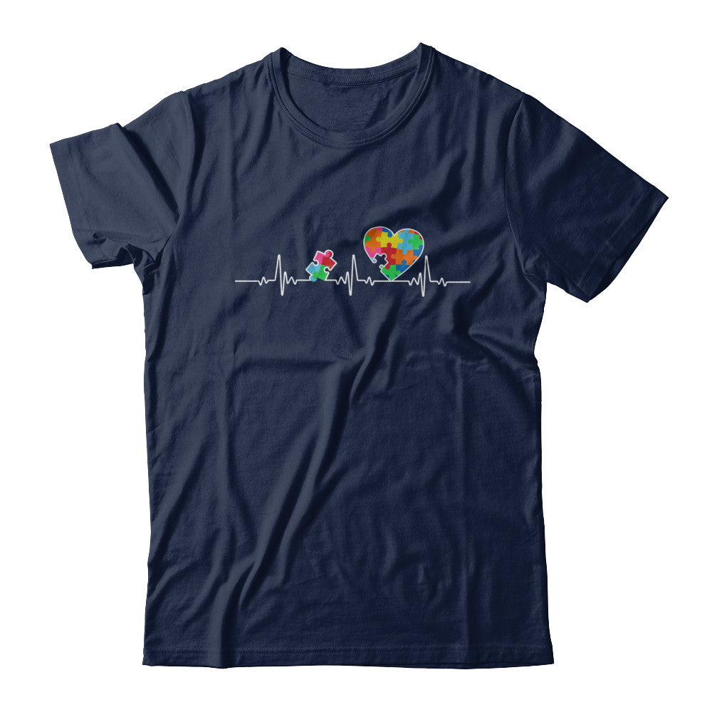 Autism Puzzle Heartbeat Autism Awareness T-Shirt & Hoodie | Teecentury.com
