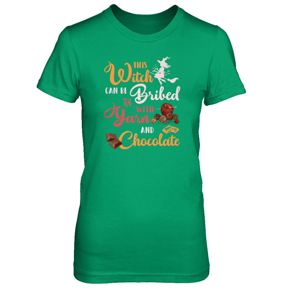 Halloween This Witch Can Be Bribed With Yarn And Chocolate T-Shirt & Tank Top | Teecentury.com