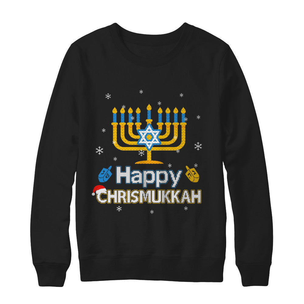 Happy Chrismukkah Ugly Hanukkah Christmas Sweater T-Shirt & Sweatshirt | Teecentury.com