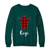 Red Gigi Bear Buffalo Plaid Family Christmas Pajamas T-Shirt & Sweatshirt | Teecentury.com