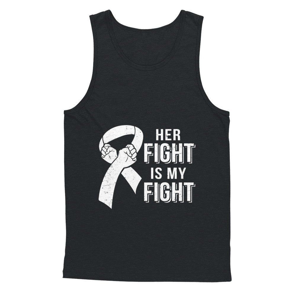 Her Fight Is My Fight Lung Cancer Clear Awareness T-Shirt & Hoodie | Teecentury.com
