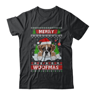 Boxer Merry Woofmas Ugly Christmas Sweater T-Shirt & Sweatshirt | Teecentury.com