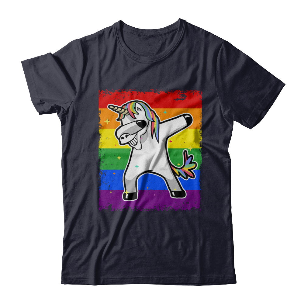 Dabbing Unicorn Lgbt Gay Pride Flag T-Shirt & Hoodie | Teecentury.com