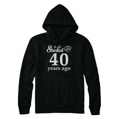 40Th Wedding Anniversary Married Couples 1982 Husband Wife T-Shirt & Hoodie | Teecentury.com