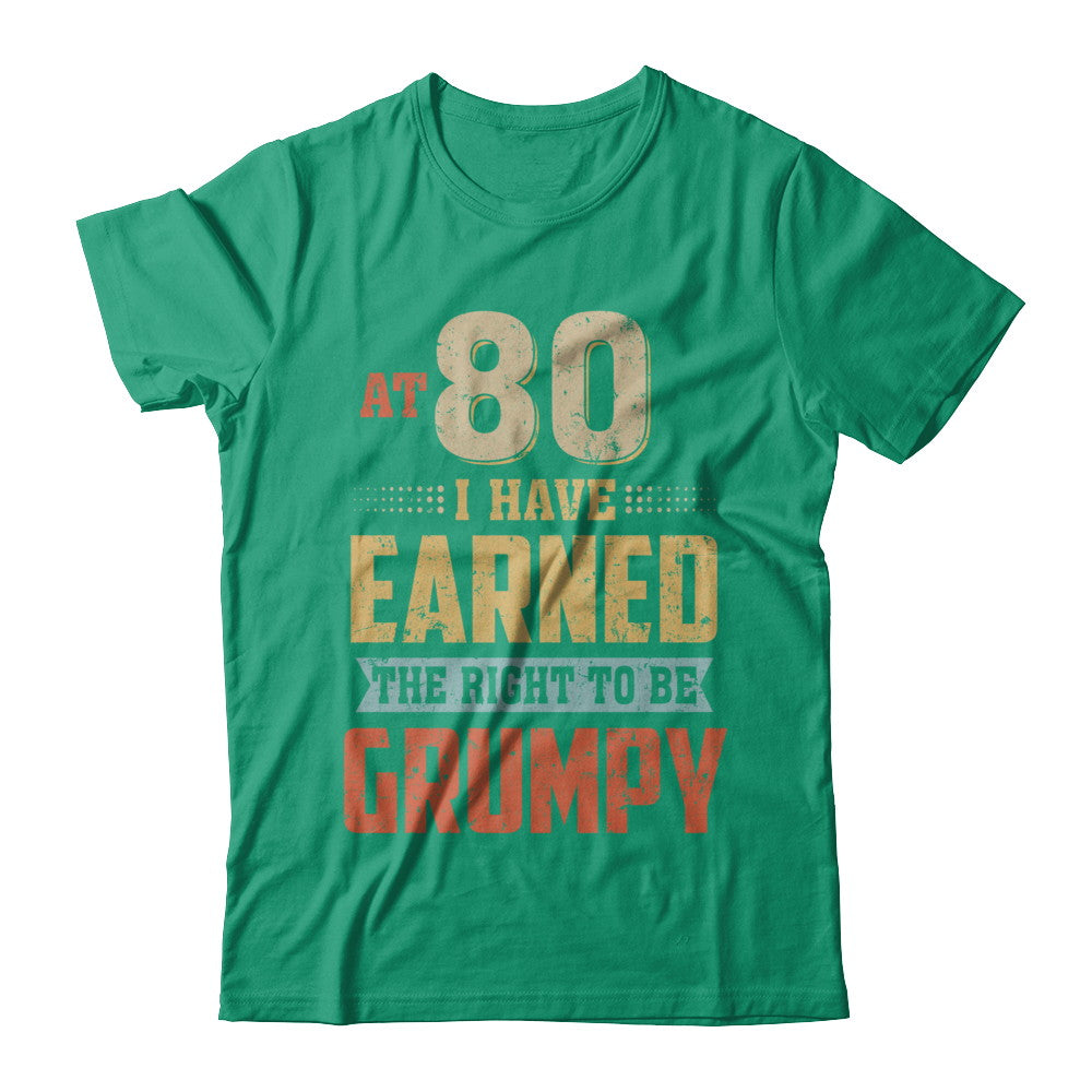 Vintage The Right To Be Grumpy 80th 1942 Birthday Gift T-Shirt & Hoodie | Teecentury.com