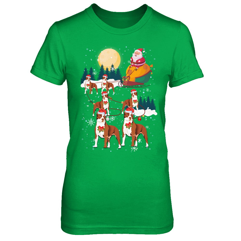 Dog Reindeer Pit bull Christmas Gift T-Shirt & Sweatshirt | Teecentury.com